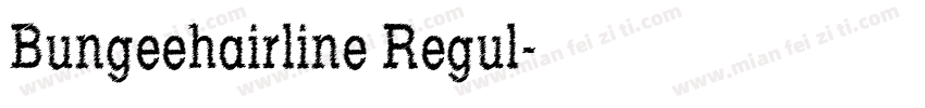 Bungeehairline Regul字体转换
